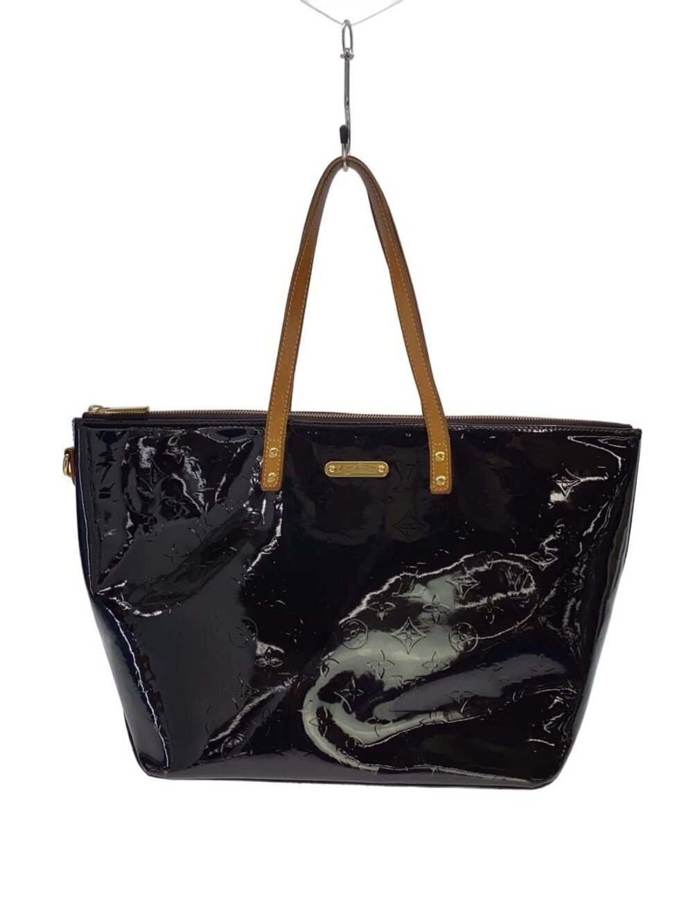 LOUIS VUITTON Bellevue Monogram Vernis Enamel Brown